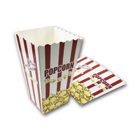 Vente en gros de seaux à poulet frit et de gobelets à popcorn jetables en papier biodégradable à paroi simple, pliables et personnalisés, de qualité alimentaire