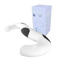 Oreiller de maternité en mousse à mémoire de forme gonflable et réglable en forme de C pour femmes enceintes - Thérapie rafraîchissante et massage toutes saisons