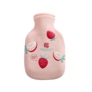 Cute Cartoon Plush Hot Water Bottle Flannel Water Fillable Portable For Babies Women Warm Stomach Hands Body - Product Image 4