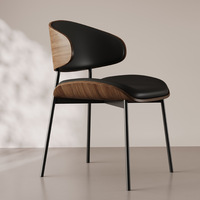 Chaise de salle à manger de luxe nordique Design de sac souple minimaliste haut de gamme pour café à la maison pour les réunions et les négociations de thé au lait