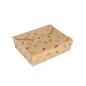 Factory Wholesale Custom Logo Printing Biodegradable Paper Boxes Food Packaging Fast Food Take Away Burger Box With Logo