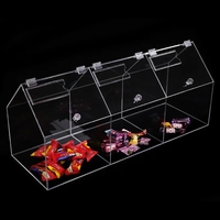 Distributeur de bonbons empilable en acrylique boîte alimentaire en plastique avec étui à cuillère