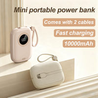 Batterie externe portable tendance WM 2026 10000mAh 22.5W à charge rapide Type-C avec câble Kuahao/OEM, affichage LED, logo OEM, cadeau