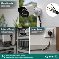 Câble d'alimentation multiconducteur RVV de haute qualité 0,75 mm² 1,5 mm² 2,5 mm² Câble flexible en PVC Fil de cuivre toronné pour câblage de sécurité domestique