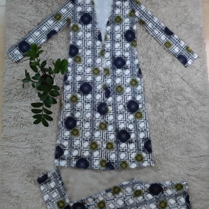 Ensemble de vêtements pour femmes, manteau long avec pantalon, imprimé design, manches longues, veste longue avec legging, ensemble de luxe de marque, ensemble 2 pièces - Product Image 5