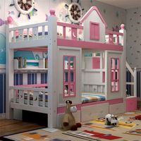 YQ JENMW haute qualité et Durable maternelle lit en bois/lit superposé pour enfants enfants Double lit en bois meubles de chambre ensemble de chambre