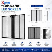 Pantalla LED Transparente P3.91-P7.81 500-5500nits, Pantalla LED Publicitaria de Alta Transparencia para Fachadas de Vidrio, Ligera