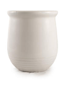 Pot de fleurs en céramique personnalisé de luxe, fait main, bord doré, respirant, décoration haut de gamme - Product Image 1