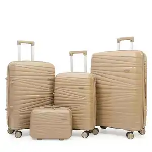 2023 New PP Luggage Foreign Trade Trolley Suitcase 3 Sets Of 20 24 28 Large-capacity Suitcase PP Trolley Case