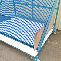 Chariot de stockage structurel de type harpe pour feuilles de verre, capacité de charge de 1 tonne par emplacement, espacement de 26 mm, rangement catégorisé