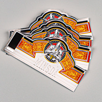 Conception de logo privé personnalisée, étiquette de cigare de luxe holographique durable, feuille d'or, gaufrage 3D, estampage à chaud, anneaux adhésifs pour cigares