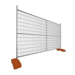 Australia Standard Outdoors Construction Security Fence Galvanized Fence Panel Removable Welded Mobile Metal Temporary Fence