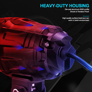 Lampe auxiliaire de feux de croisement et de route, Mini projecteur antibrouillard, feux de travail, <span class=keywords><strong>moto</strong></span> tout-terrain, 3 pouces, double couleur, voiture, <span class=keywords><strong>Led</strong></span>, lumière de conduite - Product Image 4