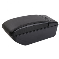 Console d'accoudoir en cuir PU noir pour Subaru Sambar 1999-2012 Kits d'intérieur de voiture japonaise à double couche coulissante 6 USB Design