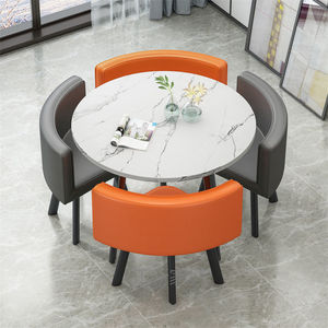 Factory Wholesale Restaurant Furniture Set Metal Dining <strong>Table</strong> and Chairs Coffee Shop Combination Furniture <strong>Table</strong> and Chairs - Product Image 5