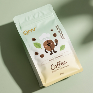 2025 nóng bán Chất lượng cao tùy chỉnh mô hình độc đáo 250g bao bì Cà phê túi đáy phẳng với tính năng bảo mật van dây kéo - Product Image 3