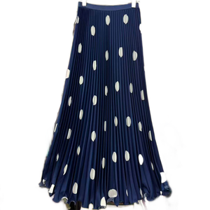 Jupe élégante taille haute en soie blanche pour femme, nouvelle collection été, amincissante, coupe A, grande taille, unie, effet superposé - Product Image 4