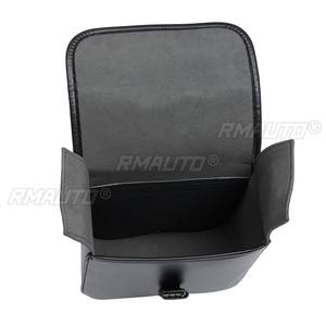 2X Alforjas para motocicleta, bolsa de herramientas lateral, bolsa de equipaje de cuero PU, bolsa de sillín, bolsa negra Universal para Honda/Yamaha/Kawasaki/Suzuki - Product Image 5