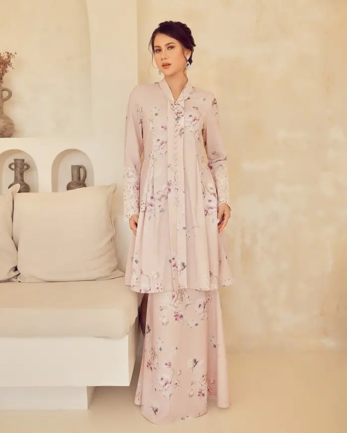 Sipo Eid Borong Malaysia Baju Kurung Groothandel In Vietnam Moderne Vrouwen Fesyen Borduurwerk Kant Bloemen Baju Kebarung