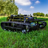 Tondeuse robot sans fil tout-terrain pour jardin domestique, châssis en acier, moteur à essence, certifiée CE