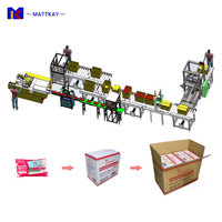 Ligne d'emballage de cartons entièrement automatisée avec packeur de cartons, étiqueteuse et système de convoyage pour les PME, système tout-en-un de pliage et d'emballage en carton