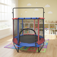 Mini trampoline certifié ASTM Zoshine avec barre de maintien et filet de sécurité, équipement d'entraînement à l'équilibre pour enfants et tout-petits en intérieur