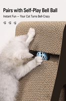 2026 Classic Factory Wholesale Vertical Triangle Cat Scratcher Thick Corrugated Paper Cat Bed Cat Toy