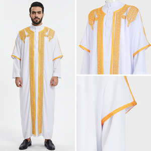 Vente en gros Eid : Abaya, Bisht, <span class=keywords><strong>Boubou</strong></span>, Thobe, Kamis pour hommes, style marocain, Dubaï, Turquie, vêtements musulmans - Product Image 5