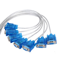 Cable de puerto serie USB 232, convertidor de nueve pines con Chip DB9, chaqueta de PVC de carga rápida 3A, blindaje trenzado para cámara RS232 macho