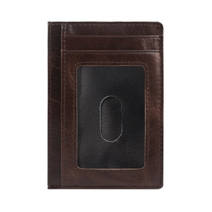 กระเป๋าสตางค์หนังแท้ผู้ชายแบบบางพร้อมคลิปหนีบเงินแม่เหล็กป้องกัน RFID ช่องใส่ของด้านหน้า - Product Image 2