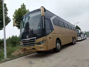 Zhongtong-Autobús usado de segunda mano, autobús de lujo con doble eje y Turismo, 60 asientos