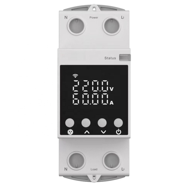 SLS Tuya WiFi Smart Energy Meter Durable PC Made Single-Phase Voltage Protection Switch with Energy Monitoring Display for SVC