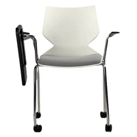 Chaise de bureau exécutive mobile empilable en acier inoxydable moderne conforme à la norme ANSI/BIFMA pour une utilisation scolaire
