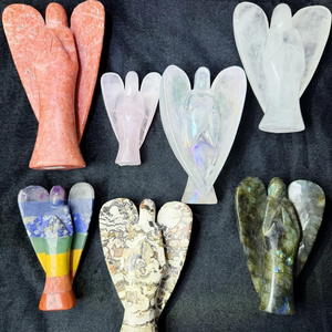Vendita all'Ingrosso di Cristalli di Sardonice Rossa, Sculture di Angeli in Quarzo Rosa, <span class=keywords><strong>Pietre</strong></span> <span class=keywords><strong>Curative</strong></span> per Decorazione Casa - Product Image 3