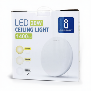 Aigostar Plafoniera LED in Plastica 20W 1400Lm 6500K Bianco Design Decorativo Minimalista Circolare per Interni Modello Spagna 192921 - Product Image 2