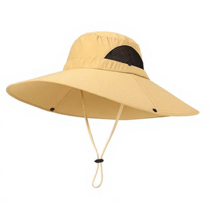 Chapeau Bob Respirant en Maille SFB117 Bleu Marine à Large Bord Protection UV Anti-UV avec Cordon de Menton Réglable Coupe-Vent pour Hommes - Product Image 2