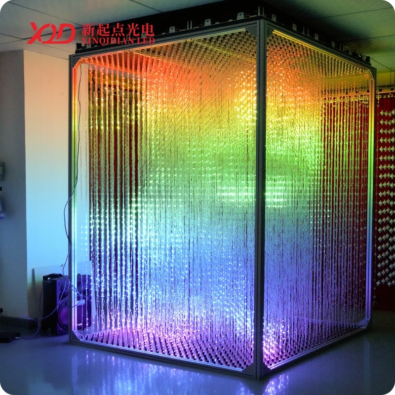QXD Indoor Christmas Rental Light Cube RGB 3D Mini Pixel with LED Body Sense Interactive Full Color Delight-IP44 Rated