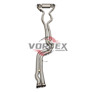 Sistema de Escape Catback Vortex SS304 de Longitud Igual para BMW M3 M4 F80 F82 S55 2014-2018, Sistema Valvetronic, Puntas Cuádruples en Negro Brillante - Product Image 2