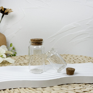 Spot ขวดแก้วทรงตรง30คอร์กขวดแก้วสำหรับใส่ดอกกุหลาบโถใส่ขนมทรงแบนหลอดทดลองขวดบรรจุภัณฑ์ไม้กปลอดเชื้อขนาด80มล. - Product Image 6