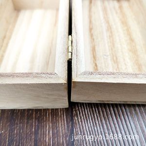 Boîte de rangement en bois rectangulaire, longueur 15 cm, épaisseur 0,8 cm, personnalisable pour bijoux, bonbons, produits de santé - Product Image 1