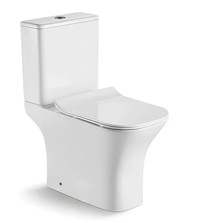 PATE 2971 wc rimless lavar água armário sanitário ware duas peças dual flush banheiro piso montado vaso sanitário