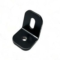 Supports d'angle réglables en L noirs pour électrophorèse avec trou fendu et trou fileté