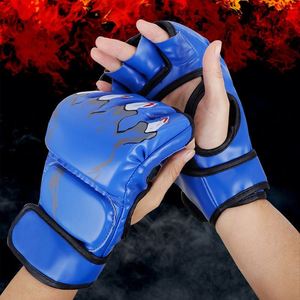 Guantes de Boxeo MMA de PVC para Adultos, Hombres y Mujeres, Diseño Profesional de Medio Dedo para Entrenamiento con Saco de Boxeo - Product Image 6