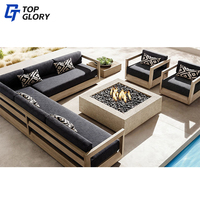 Meubles de jardin TG Modern Hotel Outdoor Villa & Park Sofa de salle à manger en aluminium de haute qualité Fire Pit Taille personnalisable