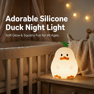 Silicone Kids Rechargeable Mini USB <strong>LED</strong> <strong>Night</strong> Light Cute Animal <strong>Love</strong> Duck Bedside Lamp Touch Control Colorful <strong>Night</strong> for Kids - Product Image 2