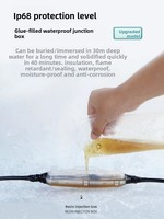 Boîtier de jonction étanche en caoutchouc pour pompe submersible de lampadaire, garantie 11-15 ans, câble isolé