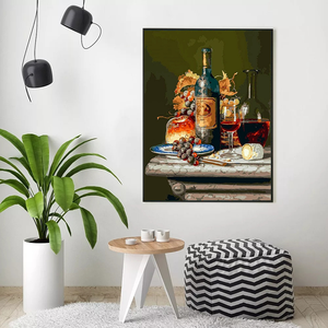 16 * 20 pouces <span class=keywords><strong>nature</strong></span> morte peinture sur toile bricolage kits de peinture à l’huile peintures murales par numéros personnalisés - Product Image 4