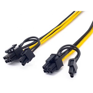 สายแปลงไฟ PCIe 8 พิน ตัวเมีย เป็น Dual PCI-E 6+2 พิน ตัวผู้ VGA ขนาด 18awg ยาว 20 ซม. สำหรับเซิร์ฟเวอร์ PSU/สายแปลงบอร์ด 17 Breakout Board - Product Image 3