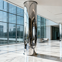 Panneaux de colonne en acier inoxydable de design moderne pour mur Revêtement OEM personnalisé en usine Revêtement de couleur Revêtement décoratif intérieur