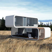 2024 nouvelle structure en acier de luxe à la mode conteneur maison Capsule cabine Apple pour bureau ou villa à vendre